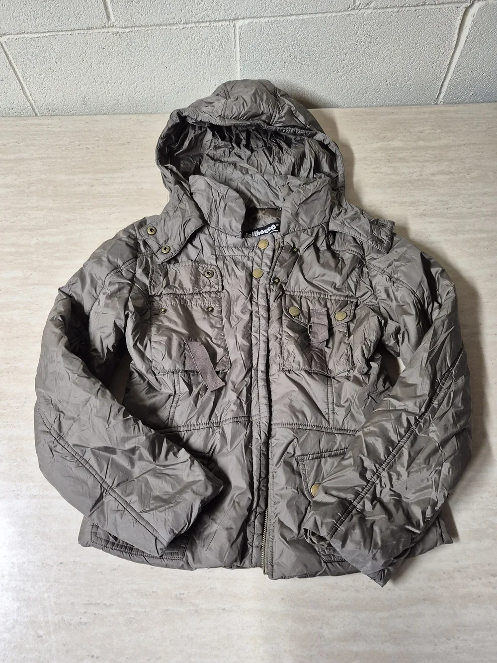 Dollhouse Kids Puffer Jacket - Taupe